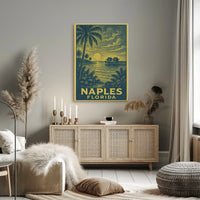Naples Florida Sunset Poster Wall Art Gulf Coast Decor