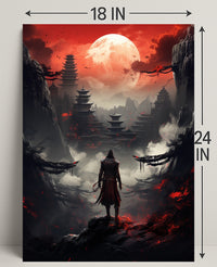 Warrior Under The Blood Moon Poster