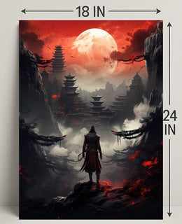 Warrior Under The Blood Moon Poster