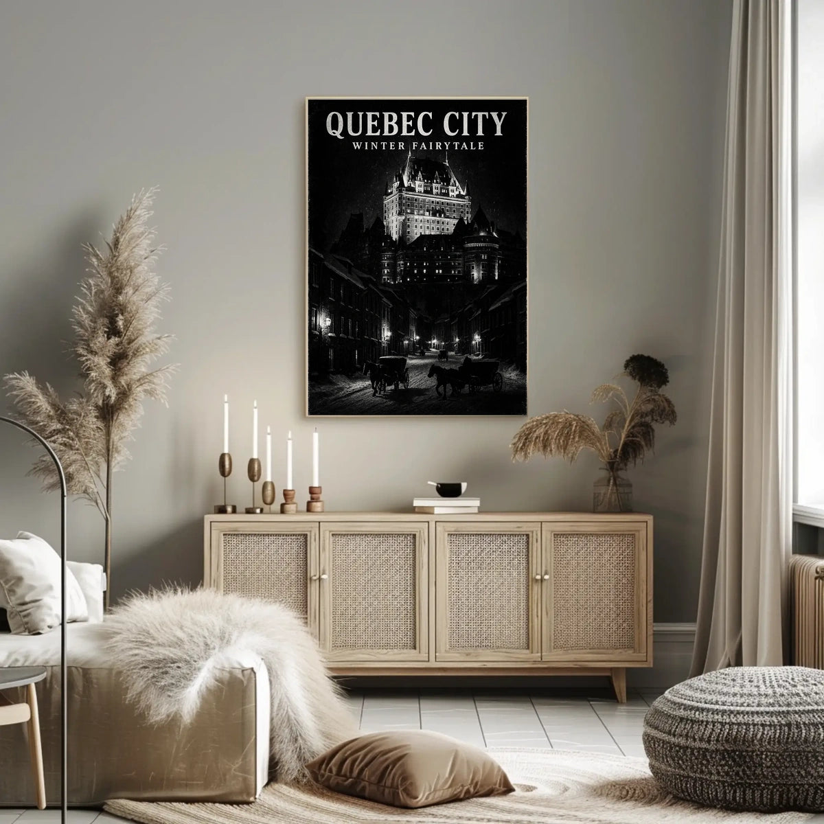 Quebec City Winter Fairytale Poster