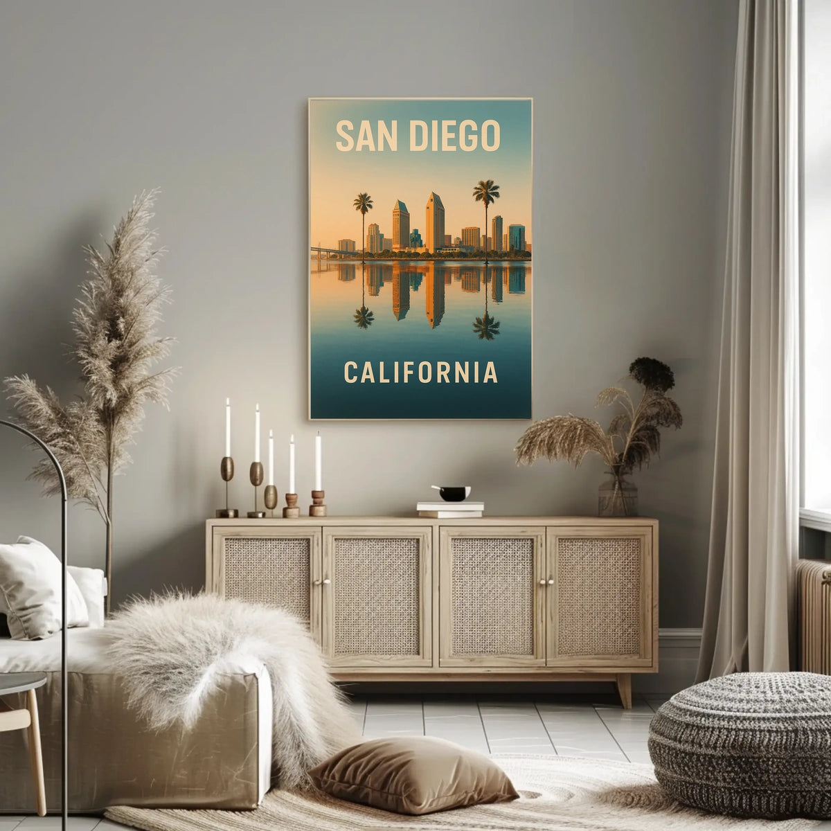 San Diego Skyline Poster
