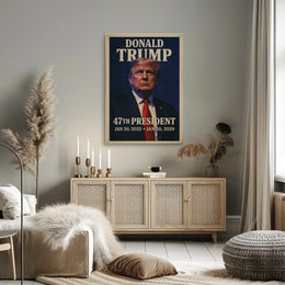 Trump Determined Visionary Futurism Digital Patriot Poster