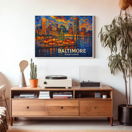 Baltimore Skyline Celebration Poster