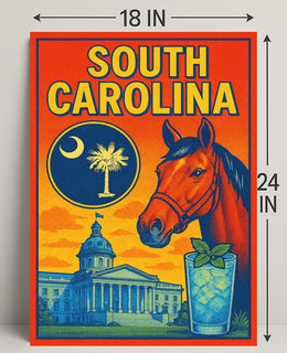 South Carolina A Vibrant Tribute Poster PosterGoat