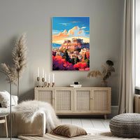 The Acropolis At Sunset Poster