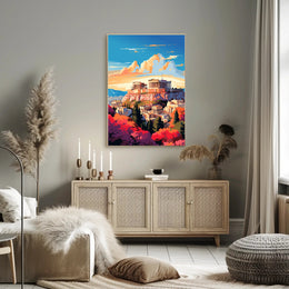 The Acropolis At Sunset Poster