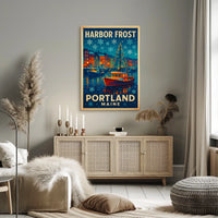 Harbor Frost In Portland, Maine Poster