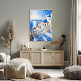 Santorini Mosaic Poster