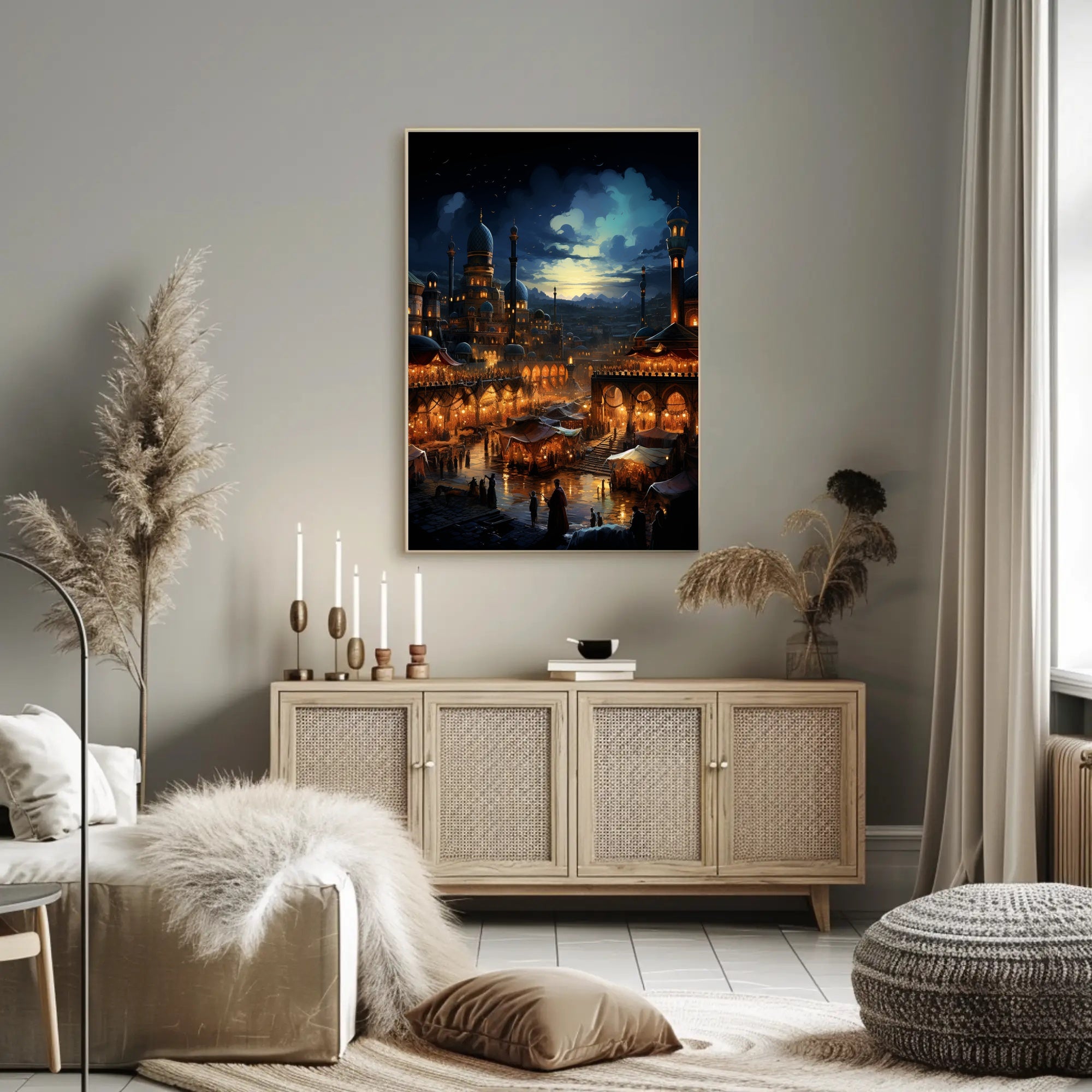Enchanted Bazaar At Dusk Poster