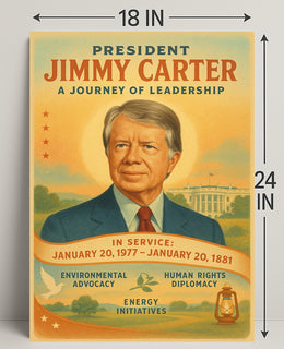 Jimmy Carter Leadership Journey Poster Wall Art PosterGoat