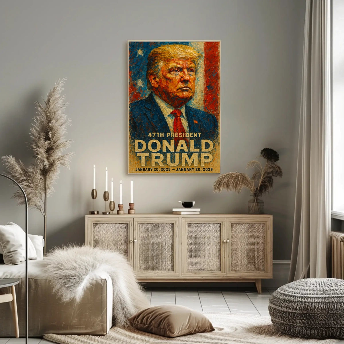 Donald Trump Resolute in the Storm Poster