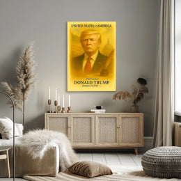 Donald Trump 47th President of the United States Vintage Watercolor Poster