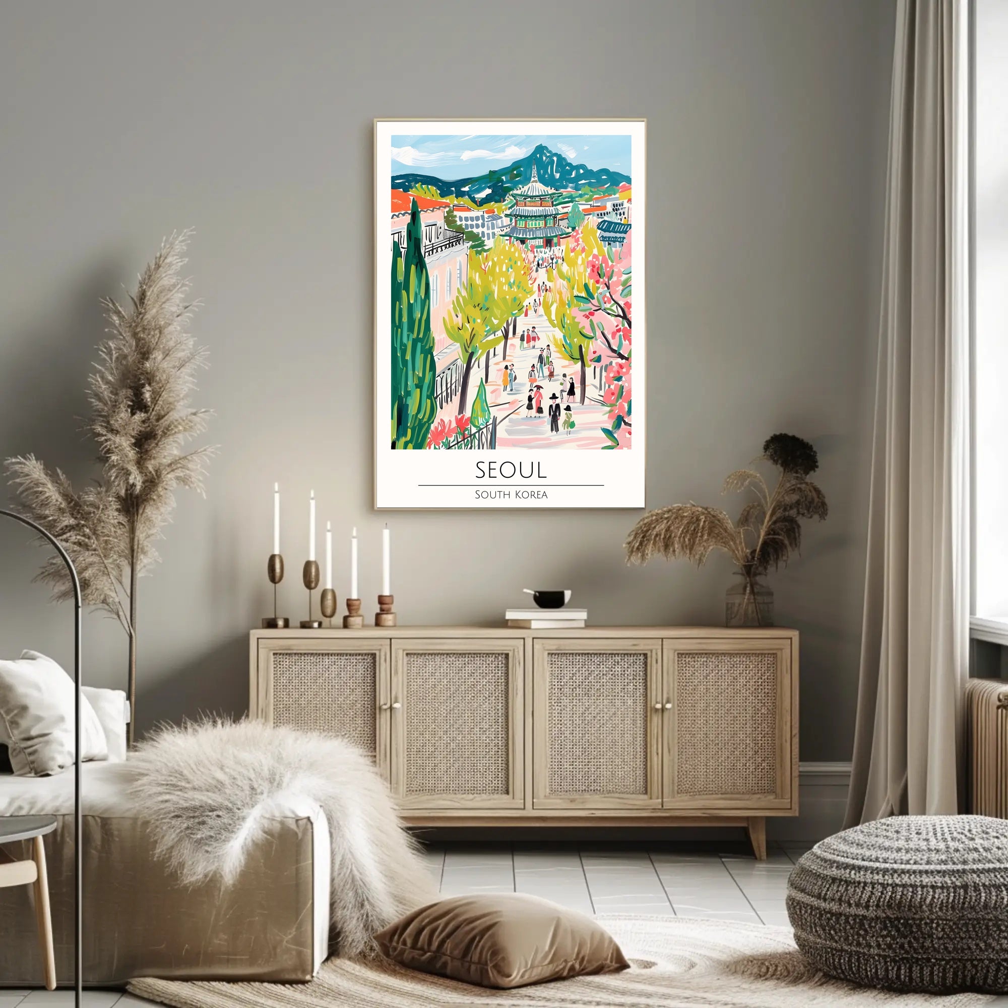 Vibrant Streets of Seoul Poster PosterGoat
