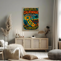 California Vintage Travel Poster Wall Art PosterGoat