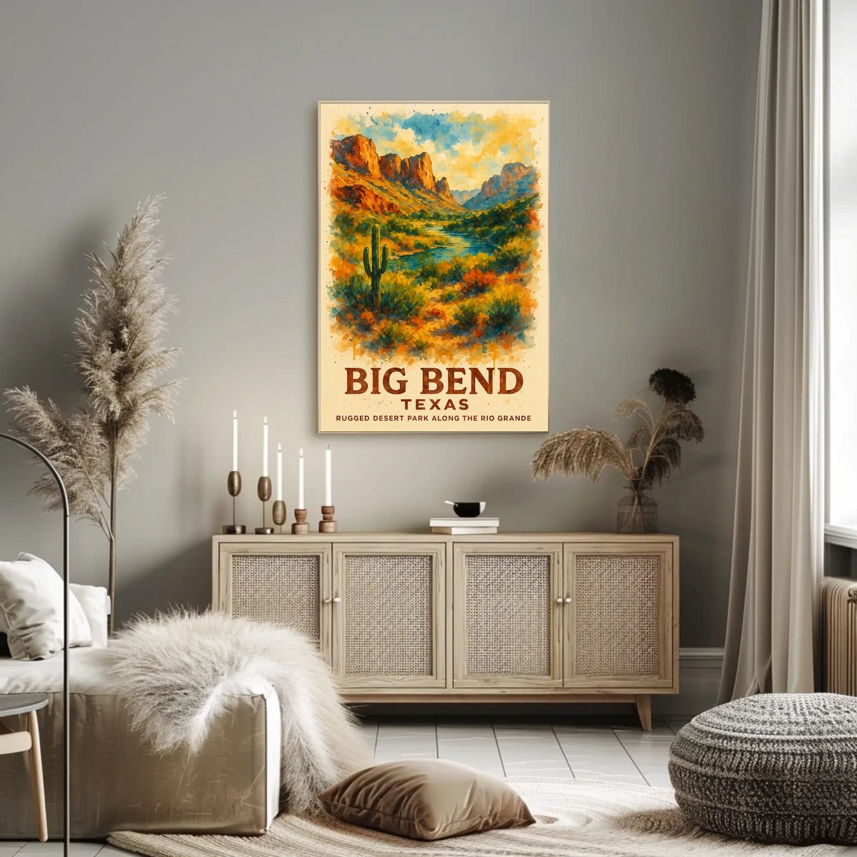 Big Bend National Park Watercolor Desert National Park Poster