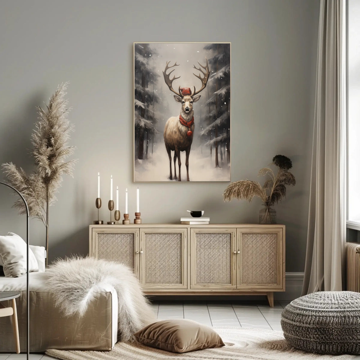 Winter Wonderland Stag Poster