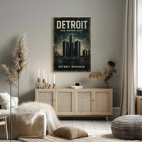Detroit The Motor City Poster