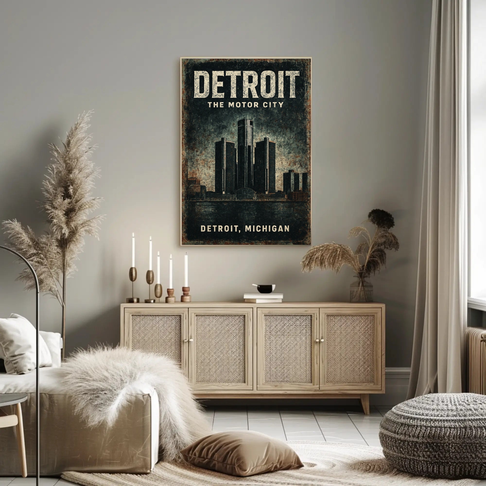 Detroit The Motor City Poster