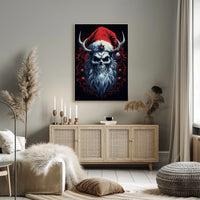 Dark Gothic Santa Christmas Abstract Pop Culture Poster