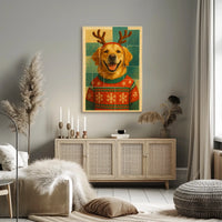 Festive Canine Cheer Poster