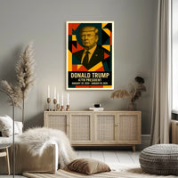 Donald Trump 45th President of the United States Abstract Pop Poster
