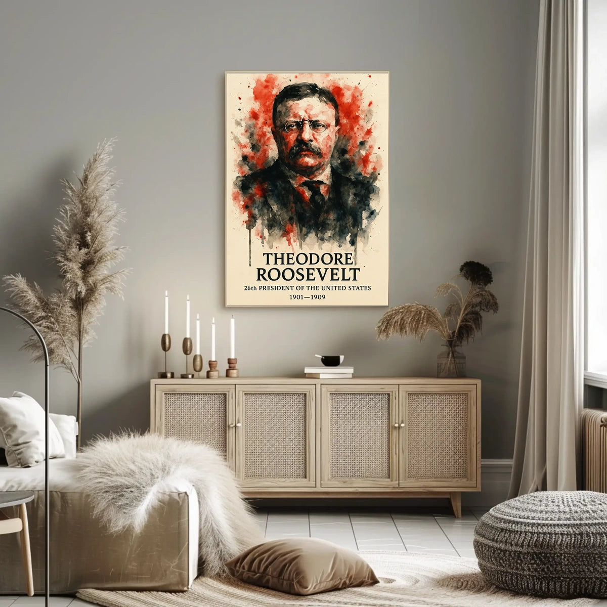 Theodore Roosevelt Brilliance: Immersive Historical Presidential Poster