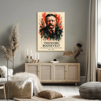 Theodore Roosevelt Brilliance: Immersive Historical Presidential Poster