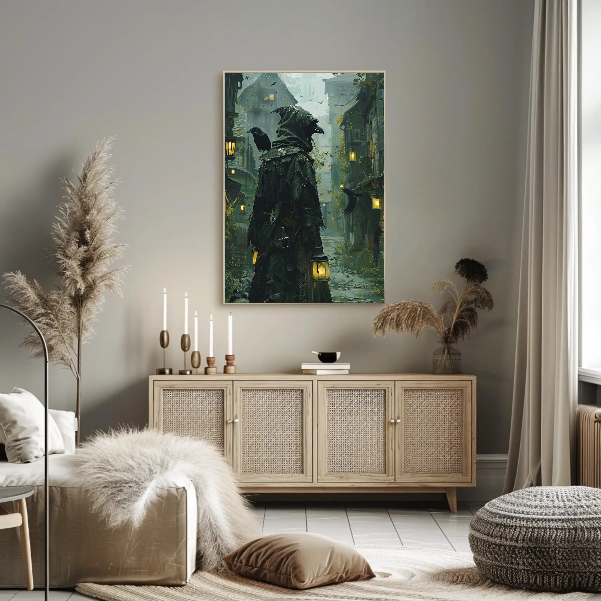 Dark Fantasy Plague Doctor Gothic Mystery Poster PosterGoat