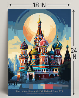Vibrant Domes Of St. BasilS Cathedral Poster