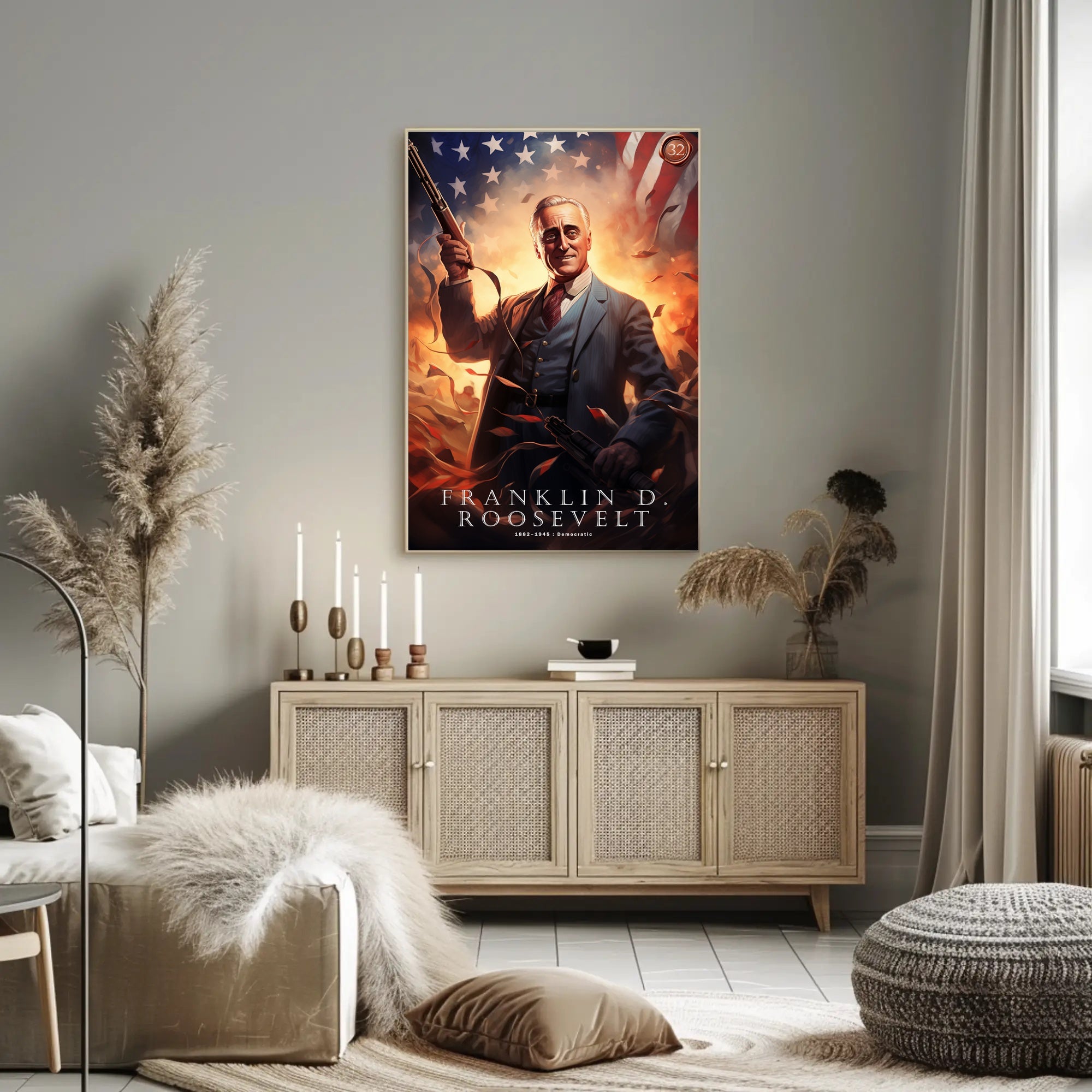Franklin D. Roosevelt: A Pivotal Leader Poster