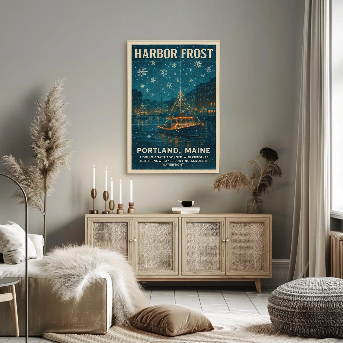 Harbor Frost In Portland, Maine Poster