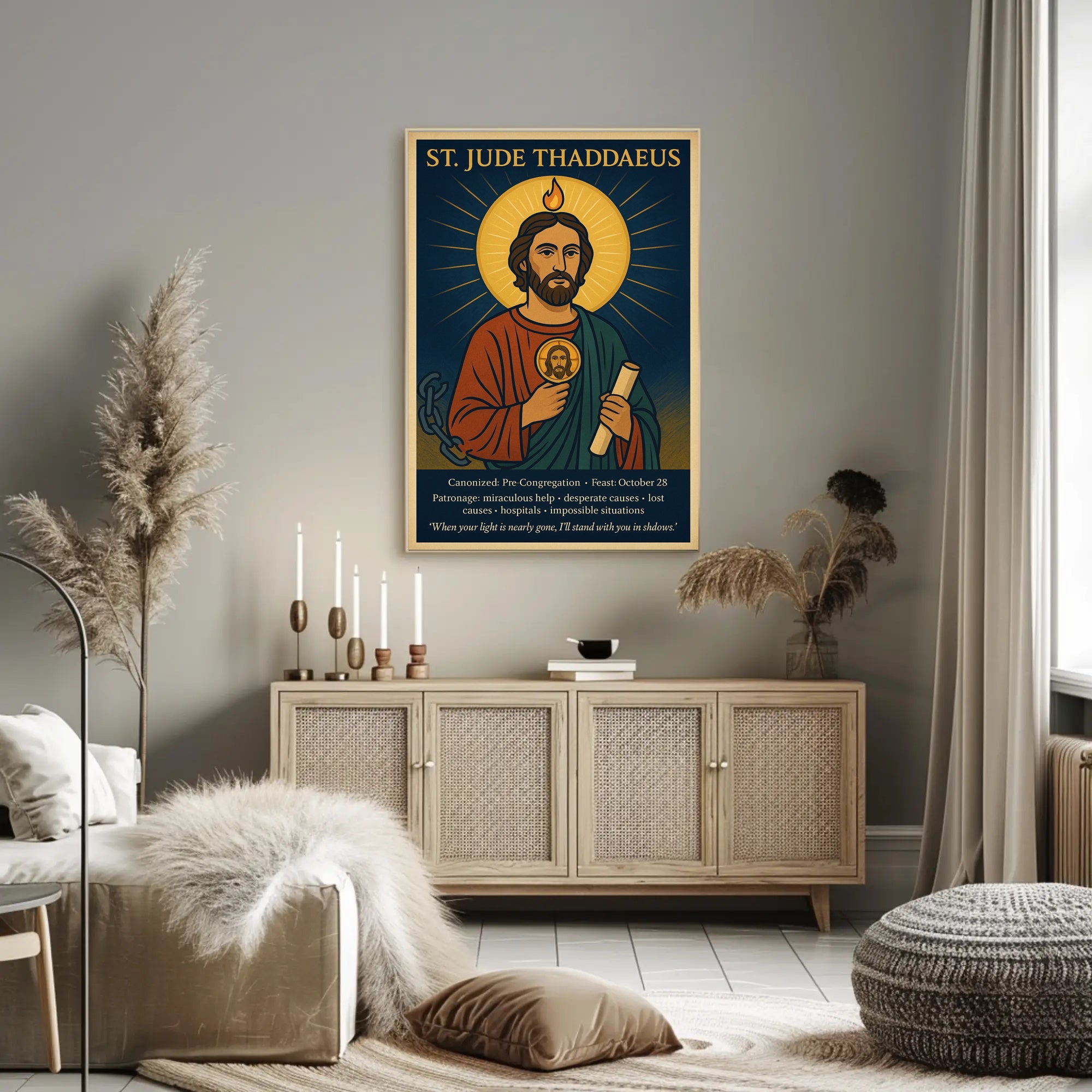 St. Jude Thaddaeus Icon - Motivational or Quote Poster