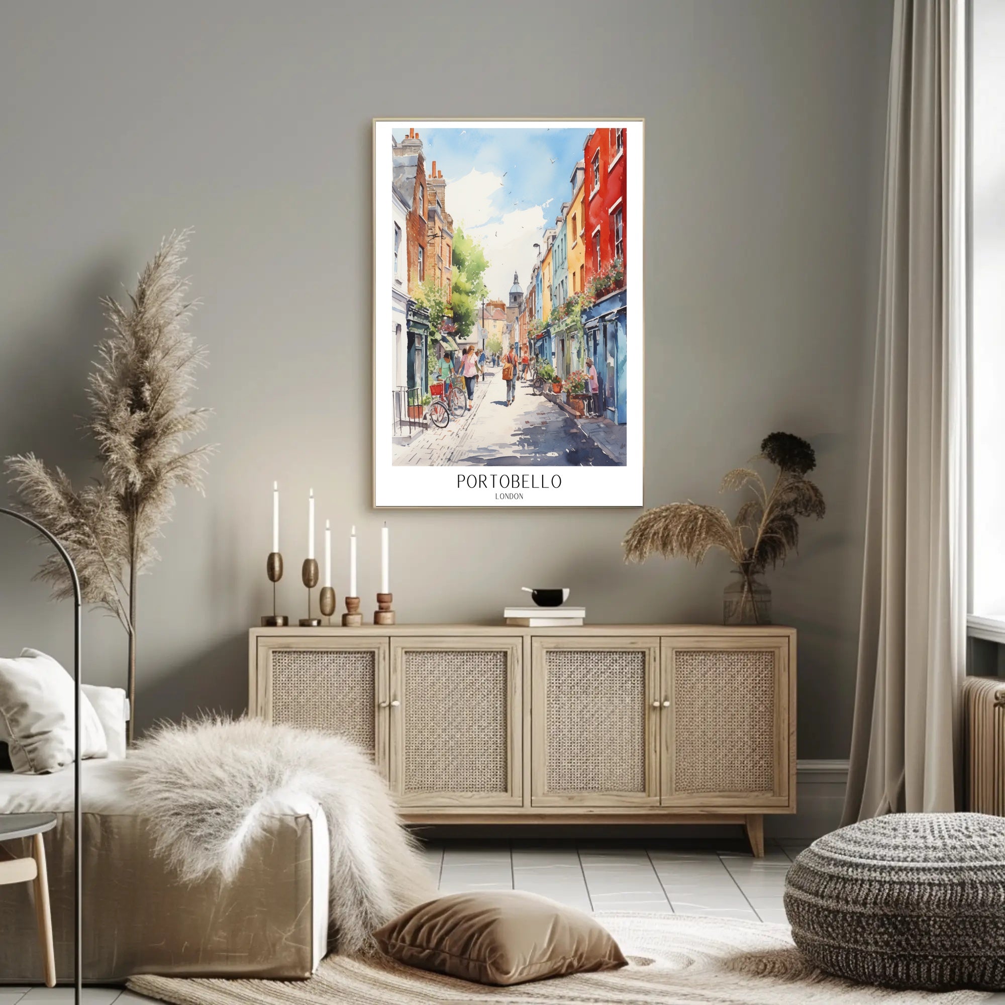 Portobello in London Poster PosterGoat