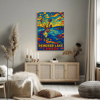 Reindeer Lake Canada Poster