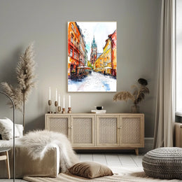 Poland Krakow Old Town and St Marys Basilica Poster