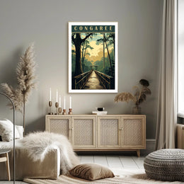 Congaree Travel Poster Vintage Scenic Wall Art