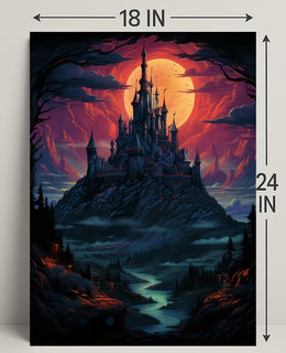 Enchanted Castle At Dusk Poster