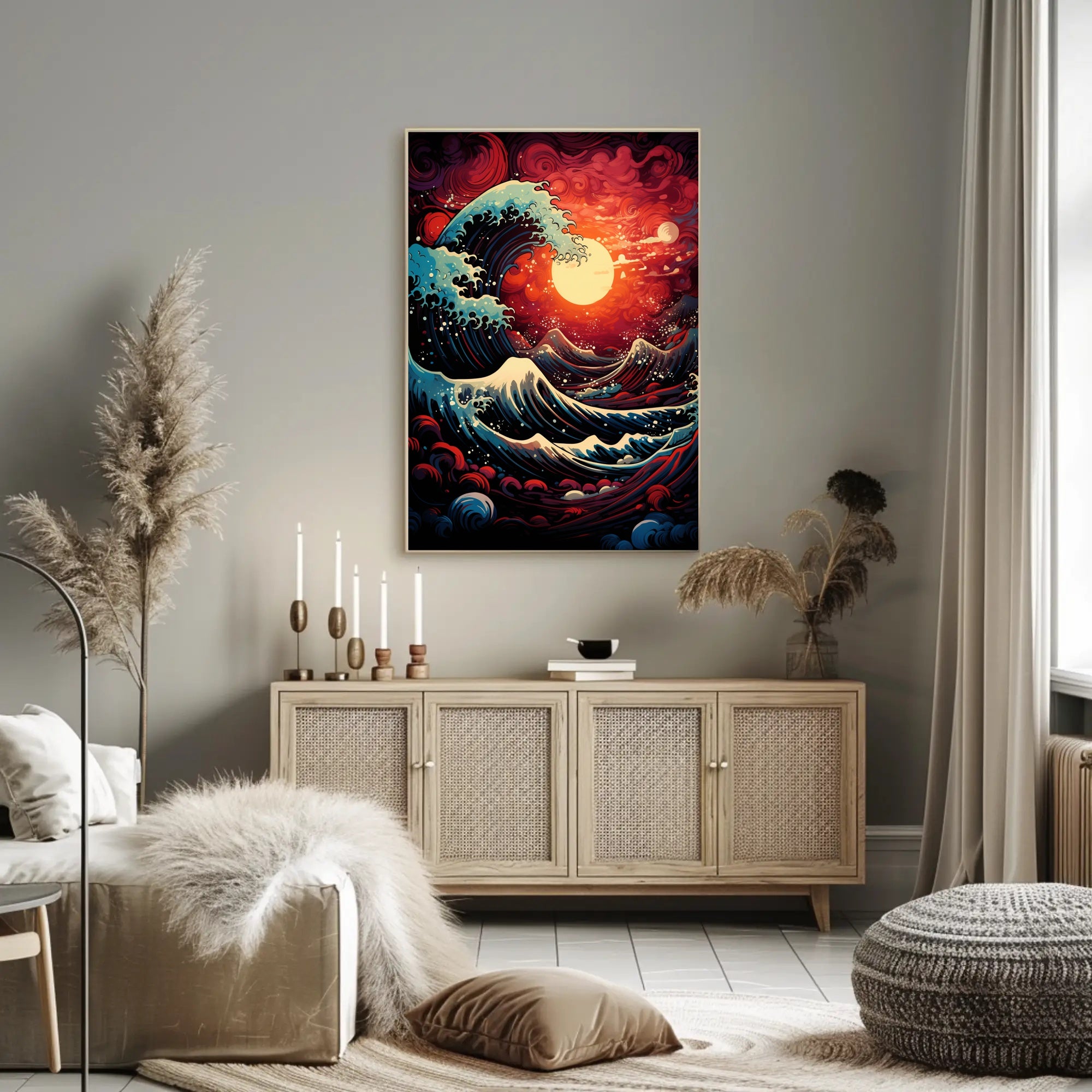 The Great Wave At Sunset Poster PosterGoat