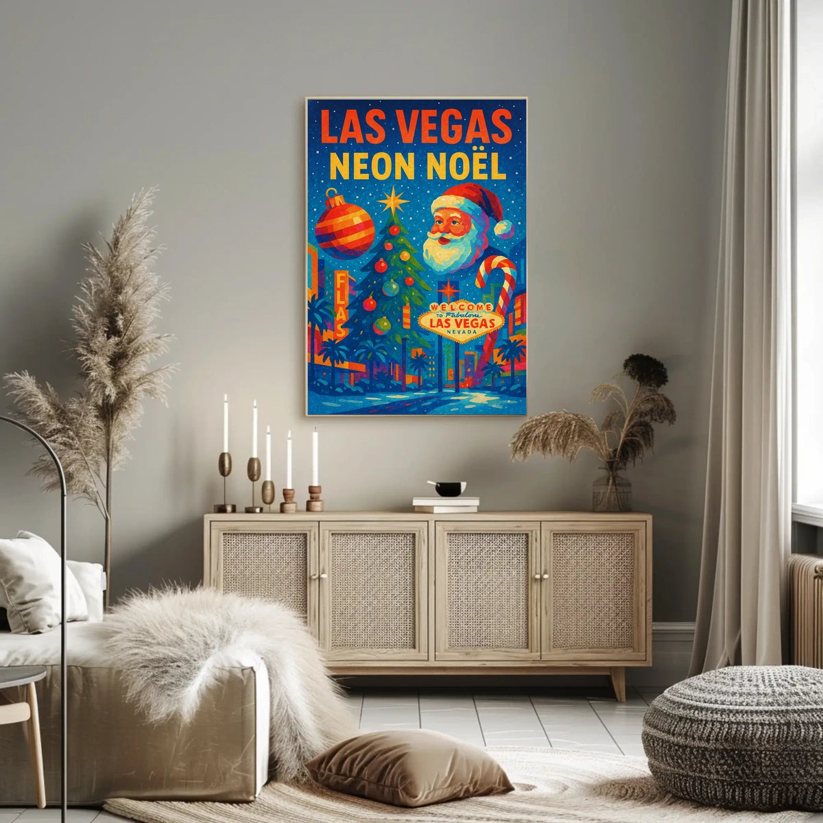 Las Vegas Neon Noël Poster