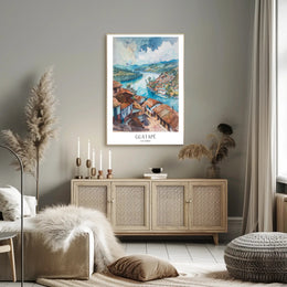 Guatapé Tranquil Hillside View Travel Poster PosterGoat