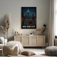 New York City at Night Poster