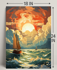 Sailing Into The Sunset Poster PosterGoat