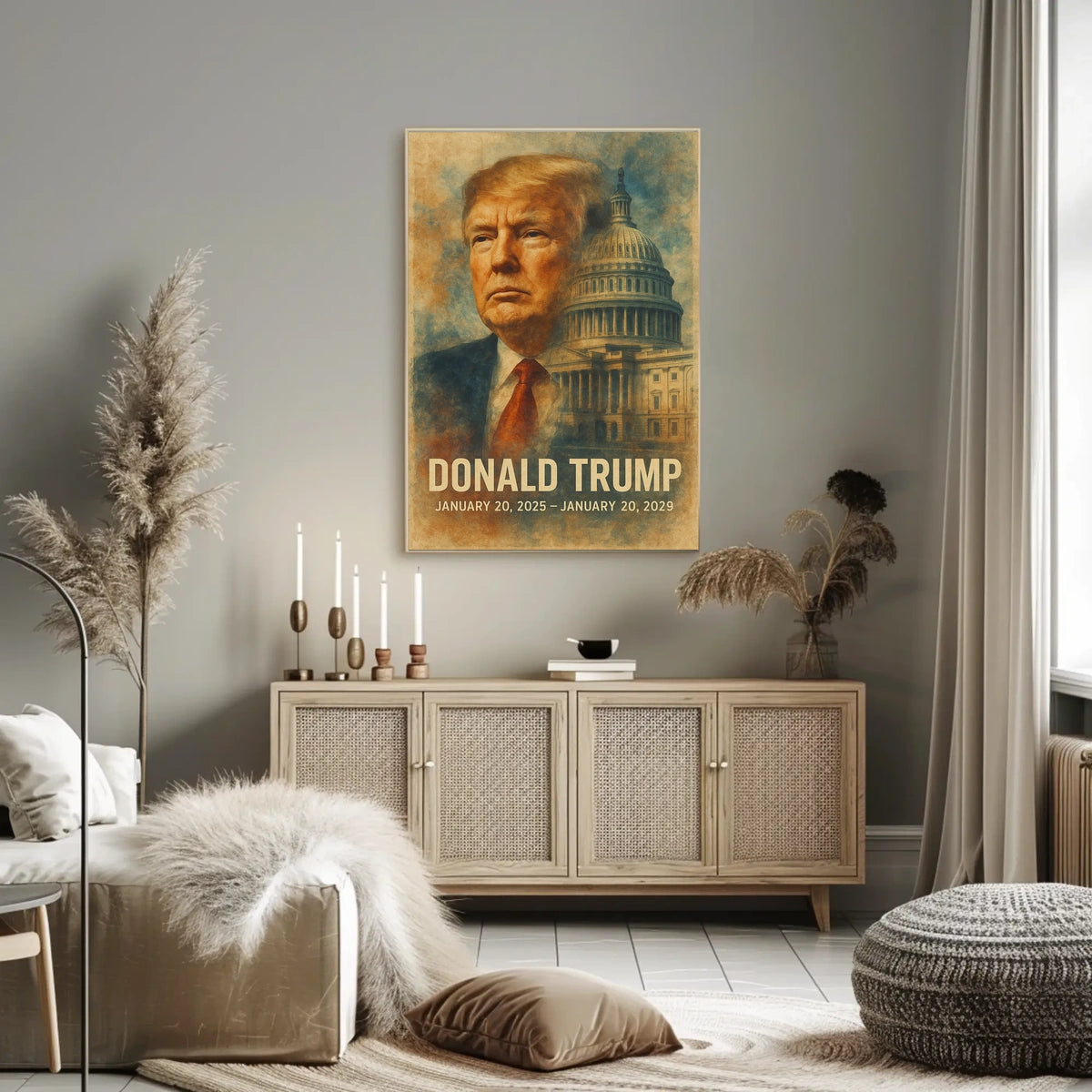 Trump Guardians Republic Patriotic Oil Painting Poster