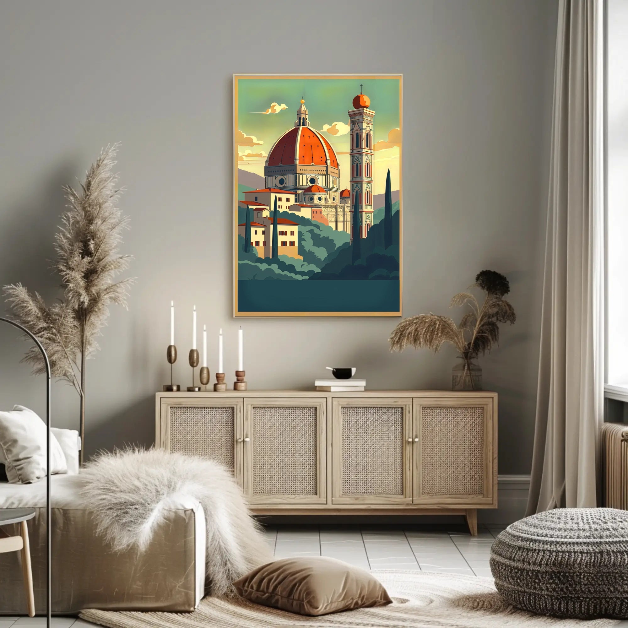 Artistic View of Florence's Duomo Poster