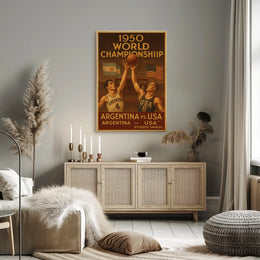 1950 World Championship Argentina vs. USA Poster