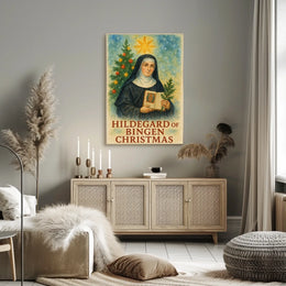Hildegard of Bingen Christmas Art Print Cultural Poster