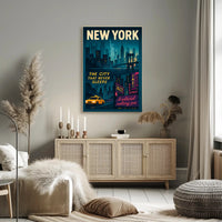 New York City Dynamic Urban Cityscape Poster PosterGoat