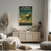 Grumman F4F Wildcat Courage In The Poster