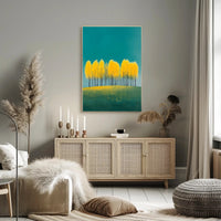 Autumn Trees Vibrant Wall Art Poster Print