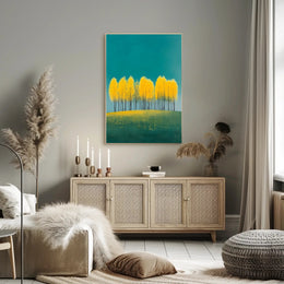 Autumn Trees Vibrant Wall Art Poster Print